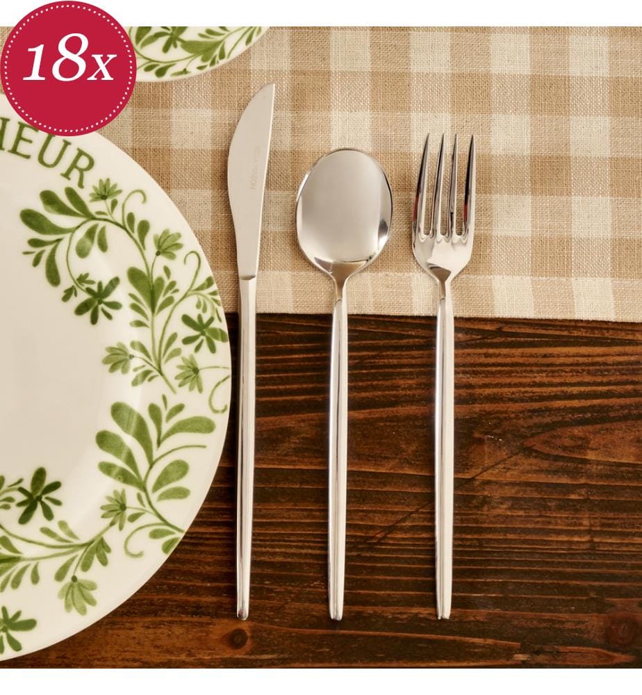 Ensemble de couverts à dessert Siena 18 pièces - Argent