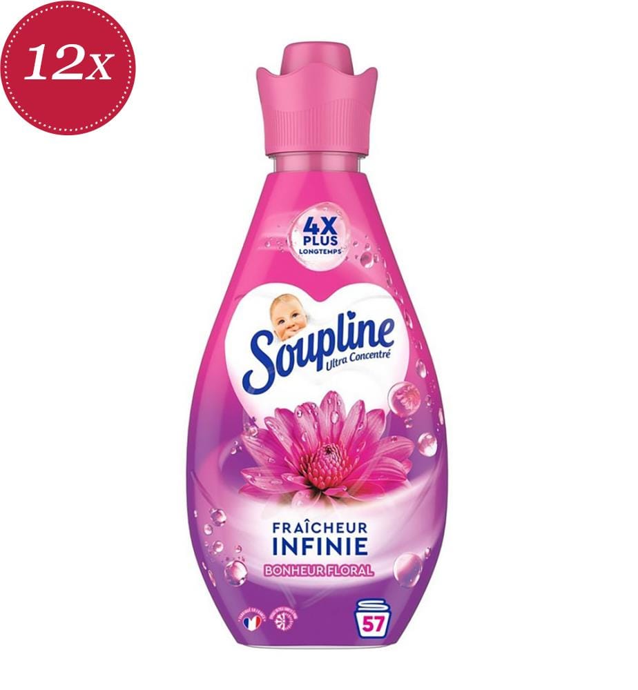 Set di 12 ammorbidenti liquidi Infinite Freshness - Floral Bliss - 57 lavaggi - 12x800 ml