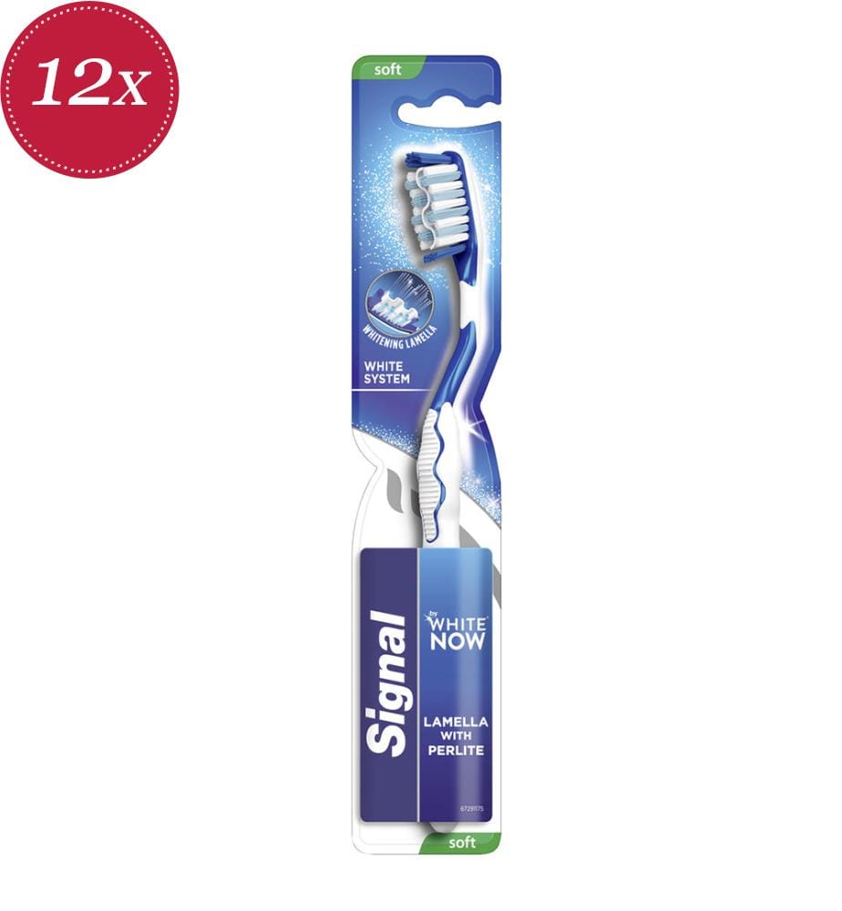 12x Brosse à Dents White System Soft
