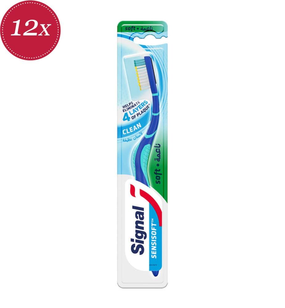 12x spazzolini da denti SensiSoft Care & Clean
