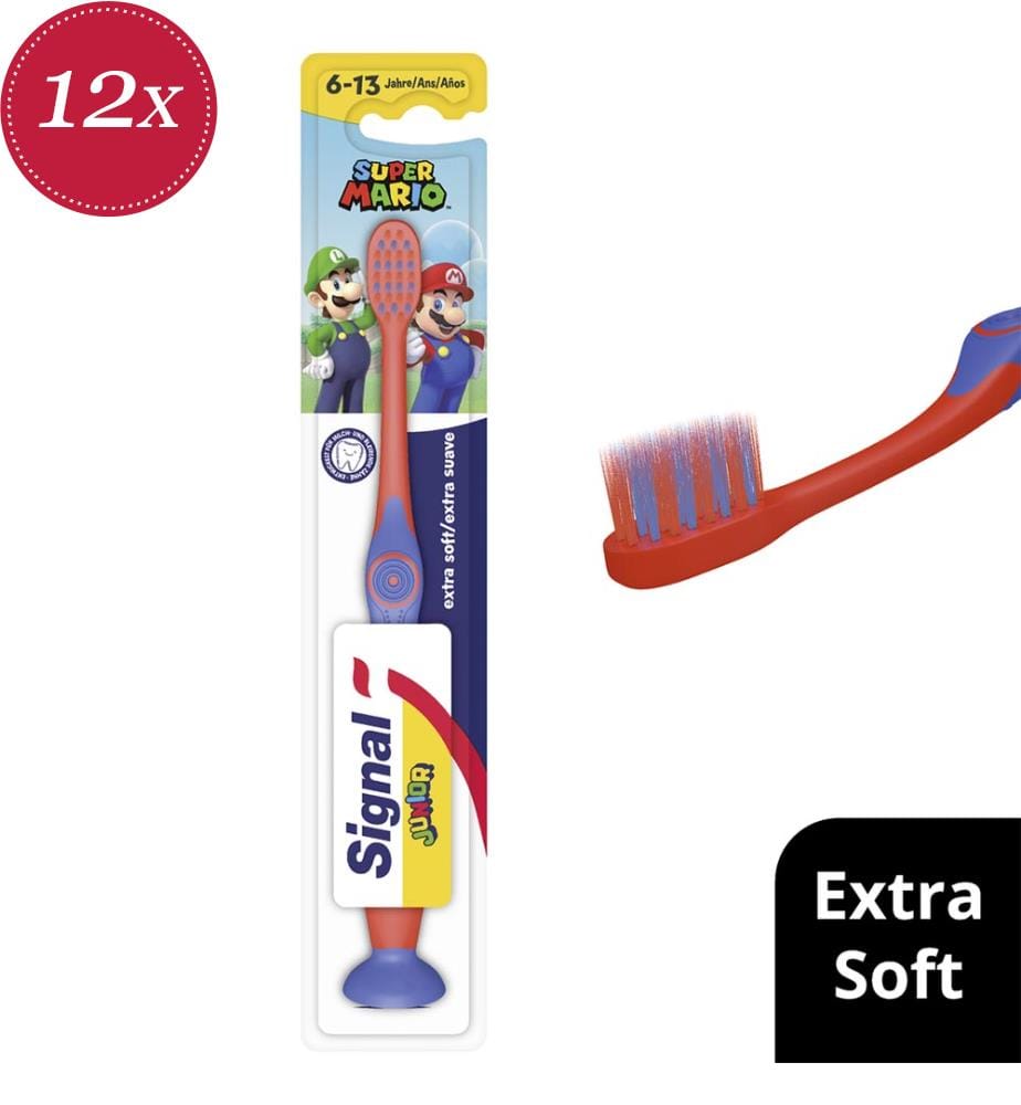 12x Brosse à Dents Junior 6+ - Coloris Aléatoire