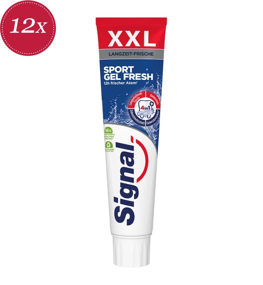 12x Dentifrice Sport Gel Fresh XXL - 125 ml