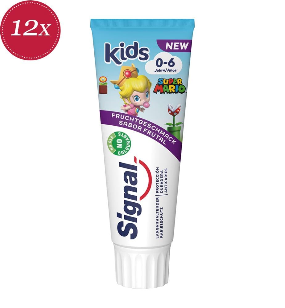 12x Dentifricio bambini 0-6 anni - 75 ml