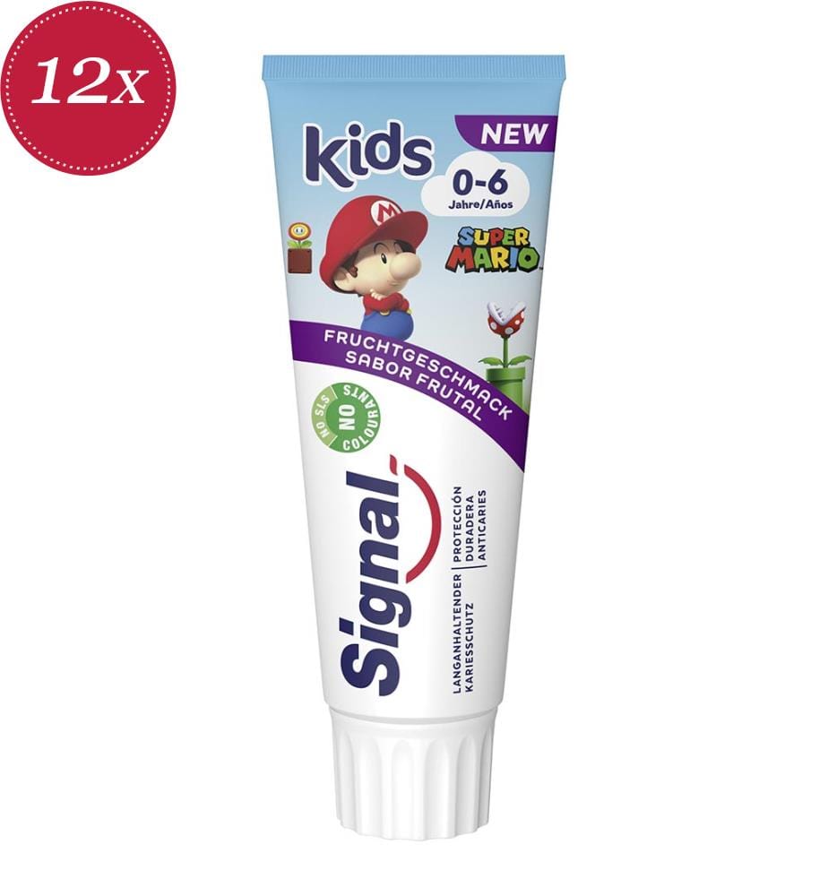 12x Dentifricio bambini 0-6 anni - 75 ml