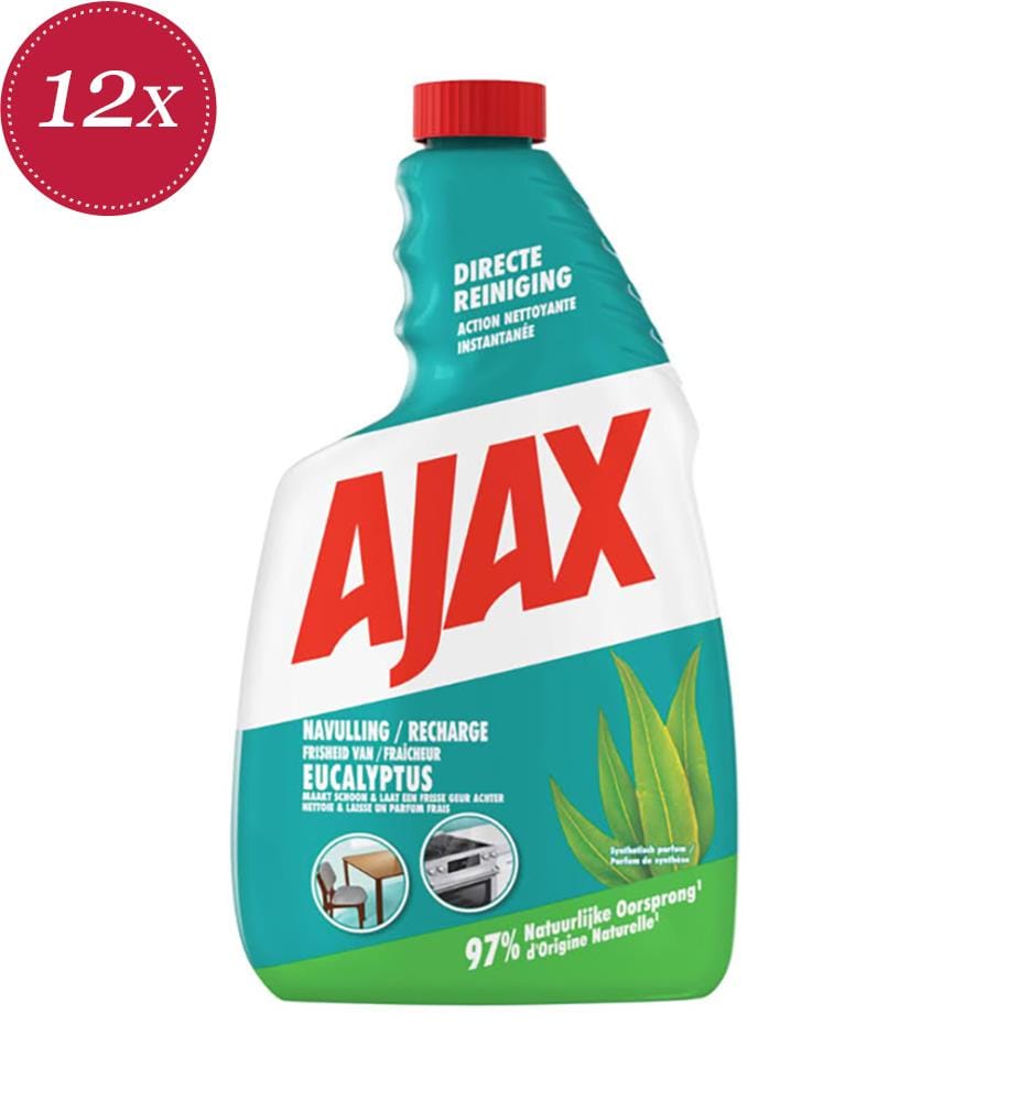 Lot de 12 Nettoyants Ménagers multi-surfaces recharge 750 ml