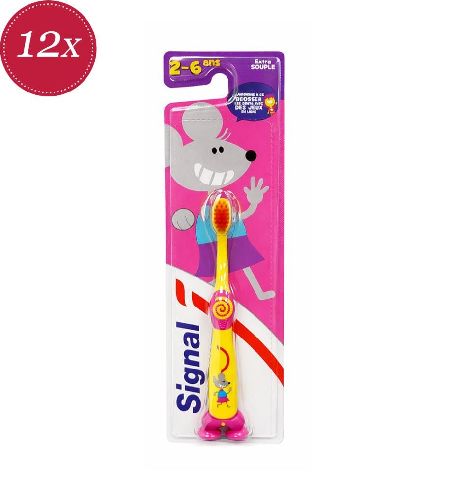 Confezione da 12 spazzolini da denti per bambini 2-6 anni Extra Soft