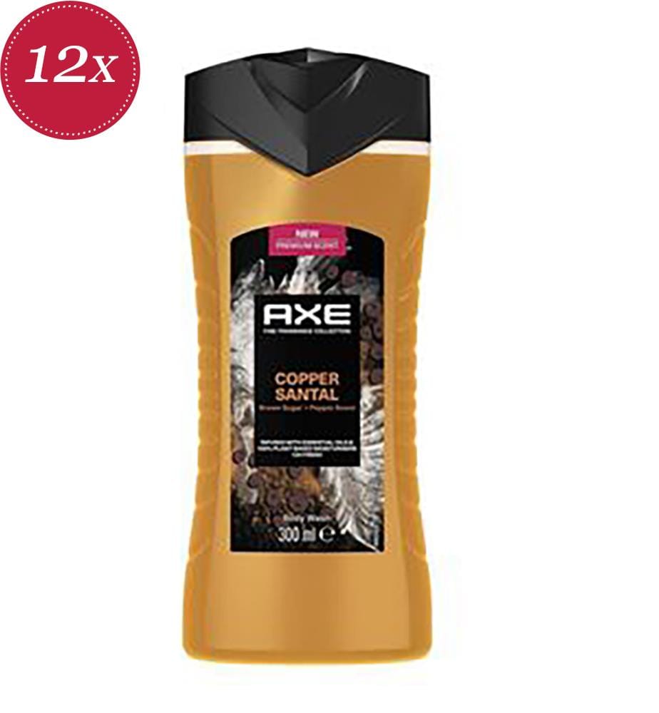 Set di 12 gel doccia - Sandalo ramato uomo zucchero di canna e pepe di sandalo - 300 ml