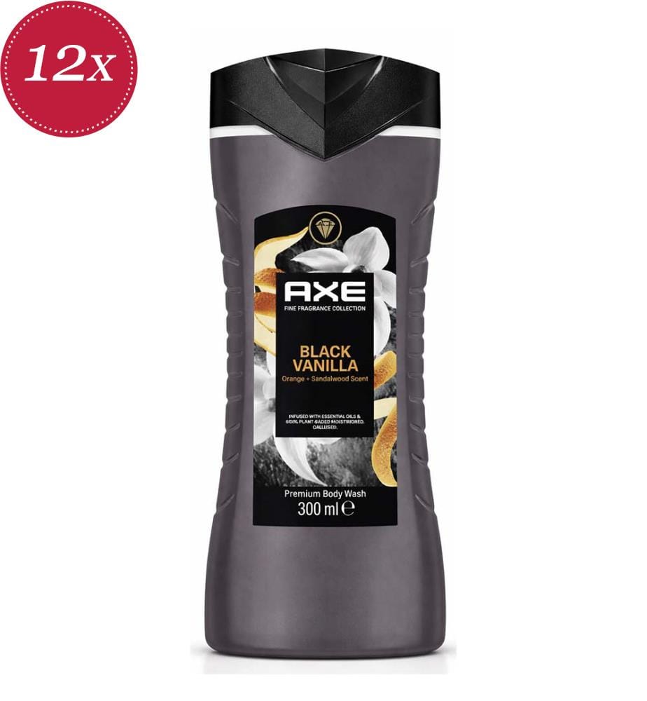 Lot de 12 Gels Douche Black Vanille - 300 ml
