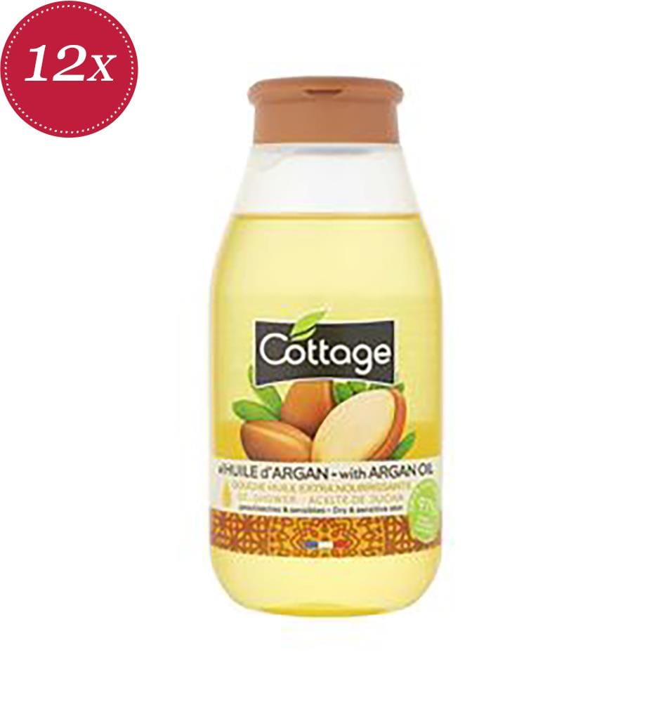 Set of 12 Cottage Extra Nourishing Argan Oil Shower Gel 50 ml