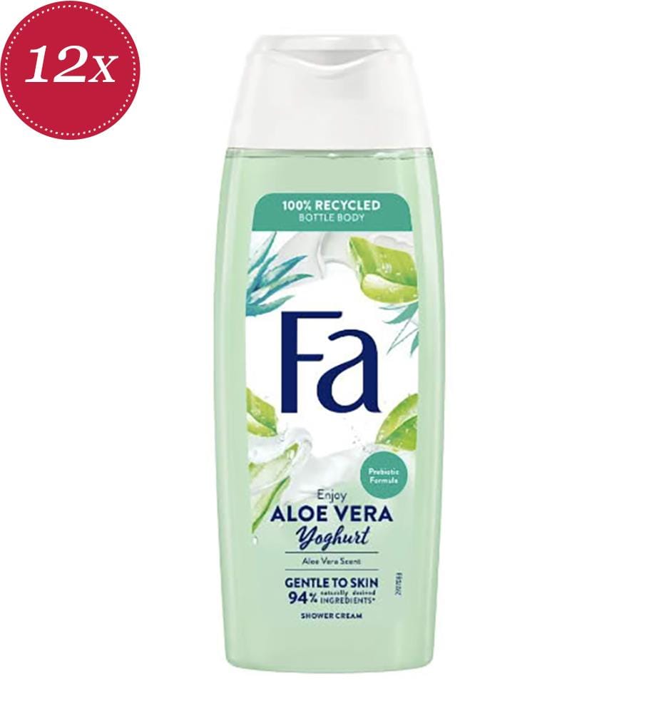 Set mit 12 Duschgels Cream Yogurt Aloe Vera 250 ml
