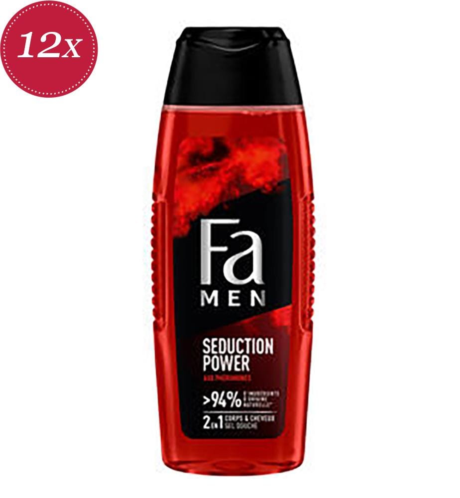 Set di 12 gel doccia Seduction Power 2 in 1 per corpo e capelli - 50 ml