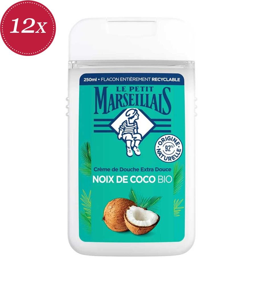 Confezione da 12 Gel doccia extra delicato al cocco - 50ml Biologico