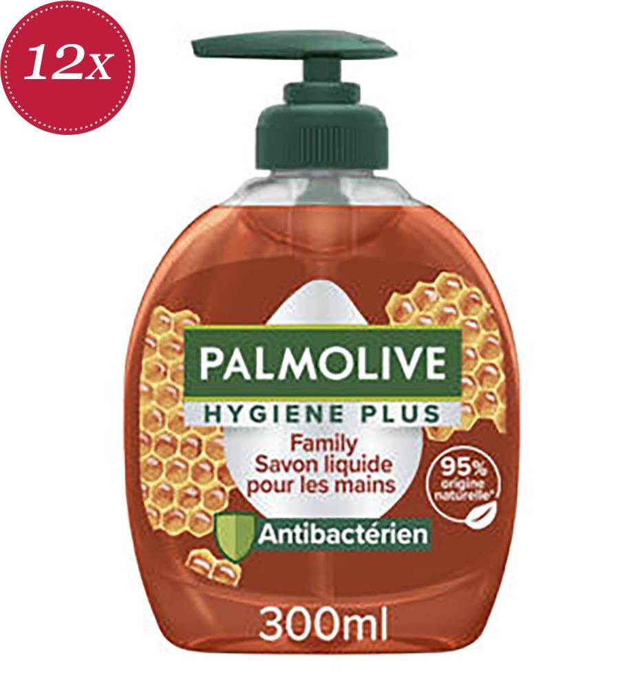 Confezione da 12 saponi per mani antibatterici Hygiene Plus Family - 300 ml