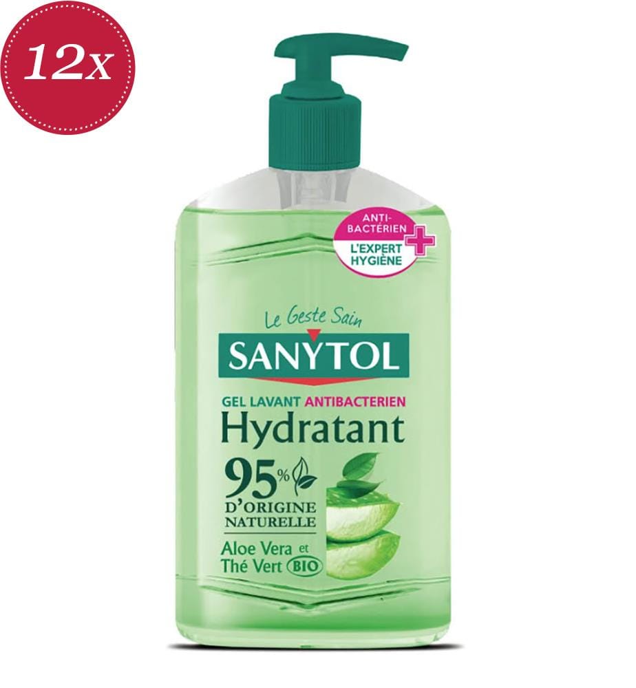 Confezione da 12 gel lavamani idratanti antibatterici da 250 ml