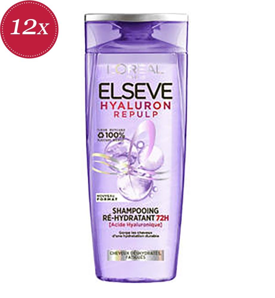 Confezione da 12 Shampoo ricostituente Hyaluron Repulp 72H per capelli disidratati - 50 ml