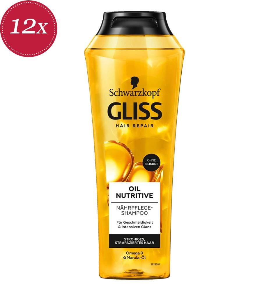 Confezione da 12 Shampoo all'olio prezioso per capelli fragili e danneggiati 250 ml