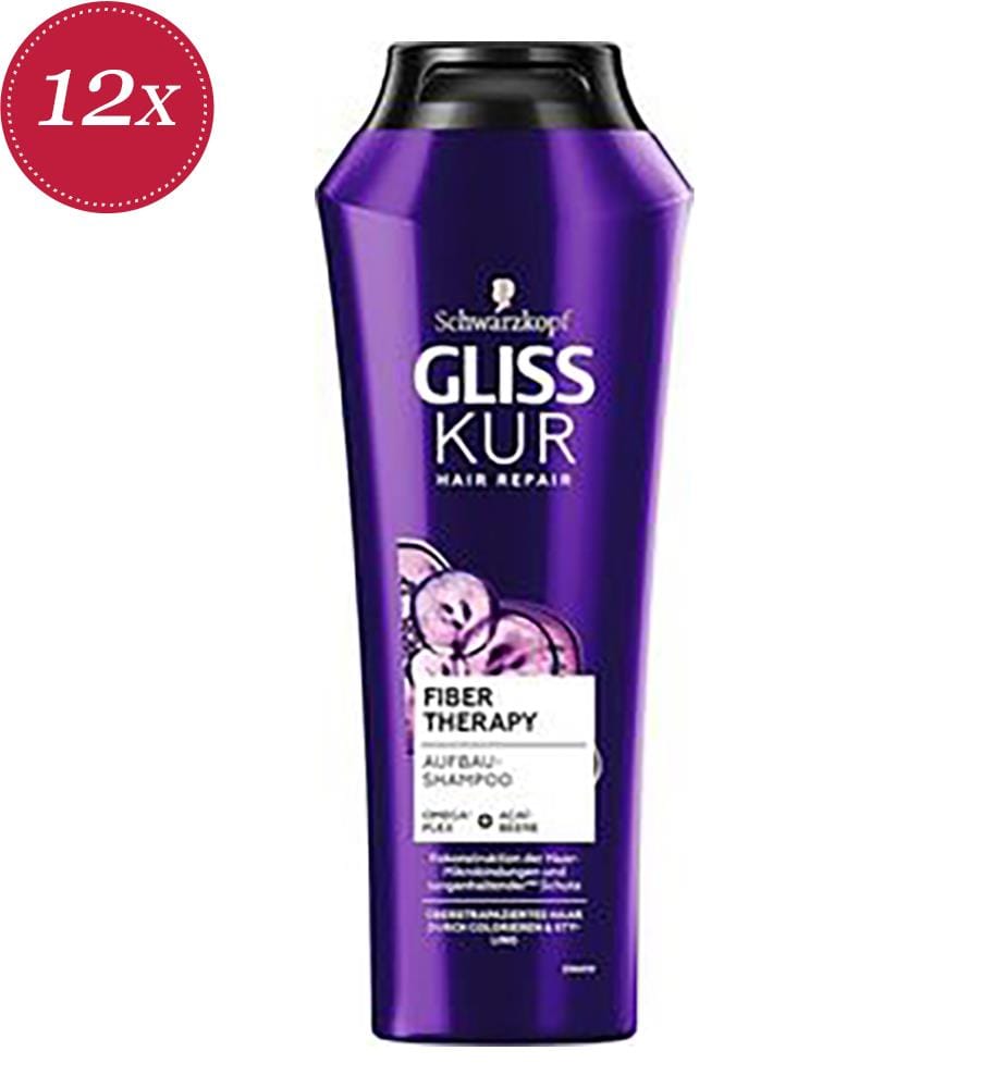 Set di 12 shampoo Gliss Intense Therapy Ricostruisce i legami e protegge i capelli - 50ml