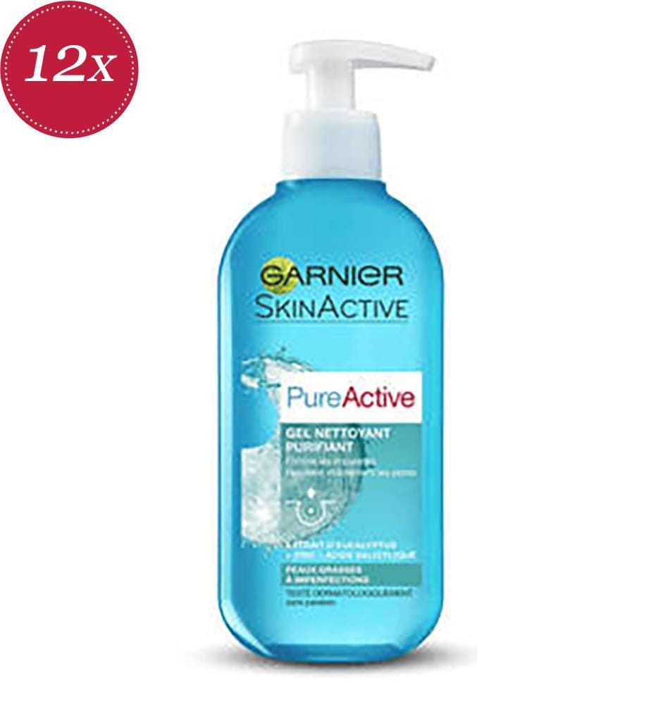 Set di 12 Gel detergenti purificanti attivi puri per il viso - 200 ml