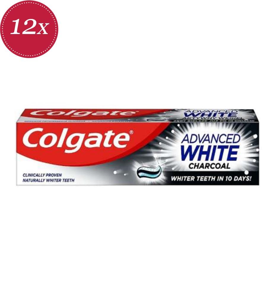 Set di 12 dentifrici da 75 ml al carbone bianco avanzato