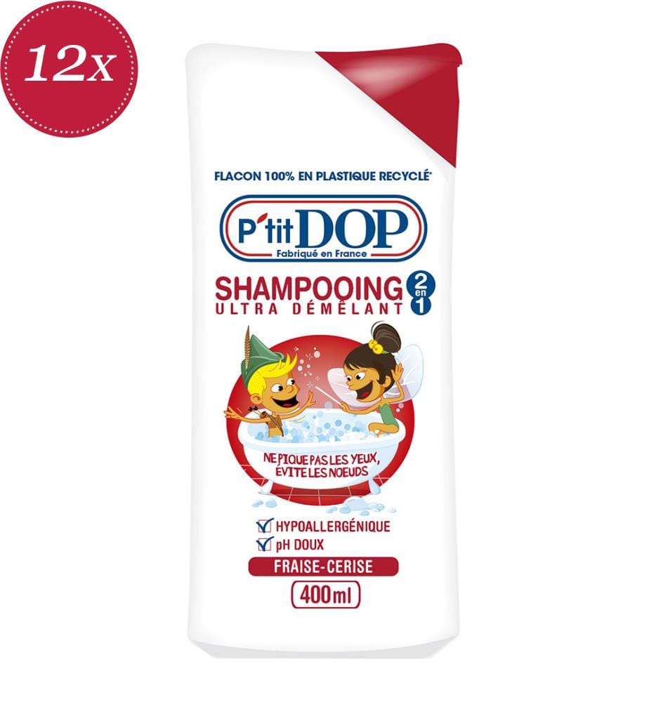 Set di 12 shampoo per bambini DOP 2 in 1 alla fragola e ciliegia