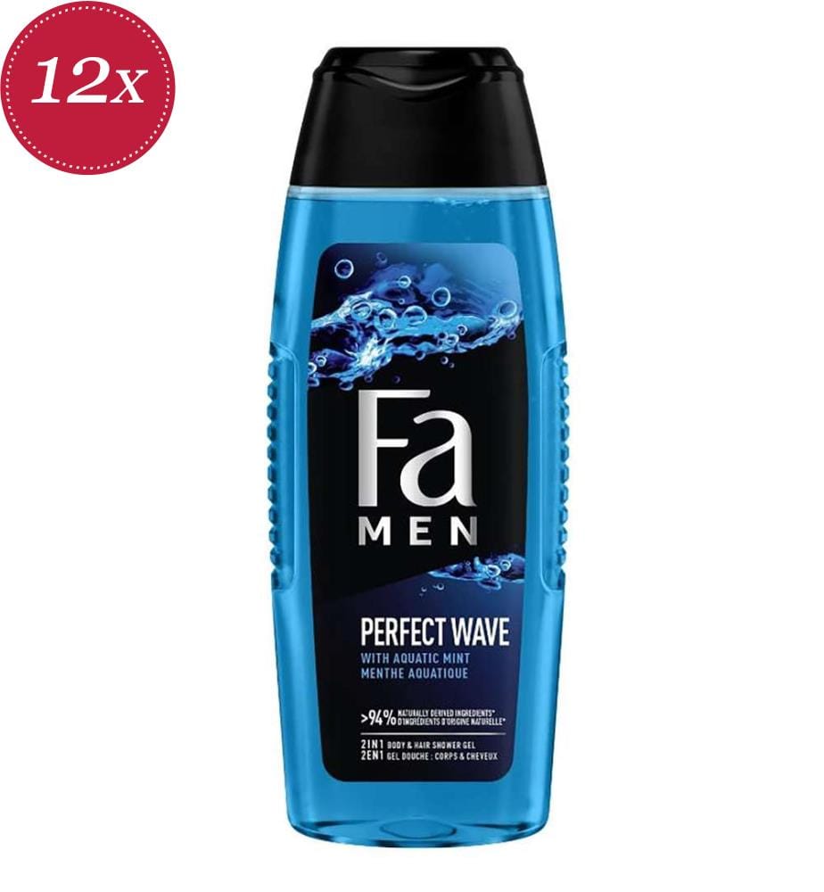 12er Pack Duschgel 250ml Men - 2En1 Perfect Wave