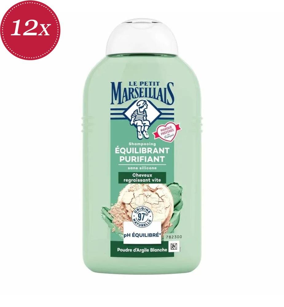 Shampoo alla polvere di argilla bianca Le Petit Marseillais - 12 x 250 ml