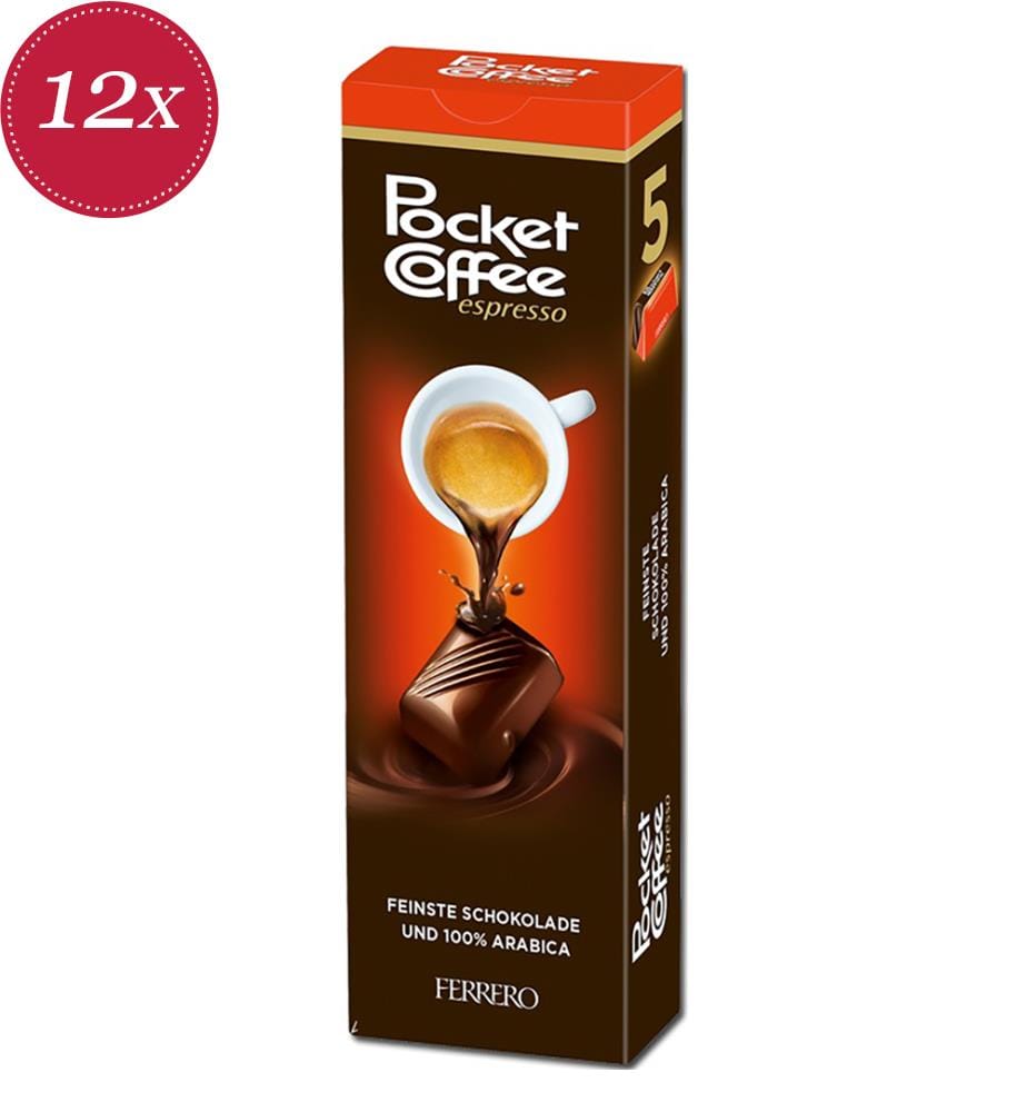 Lot de 12 Chocolats au café Ferrero Pocket Coffee Barres 5 pièces - 62g