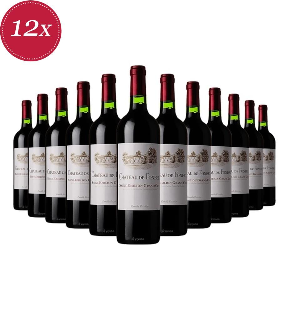 Lot de 12 bouteilles de vin rouge Château de Fonbel 2022, Saint-Émilion Grand Cru - 75 cl