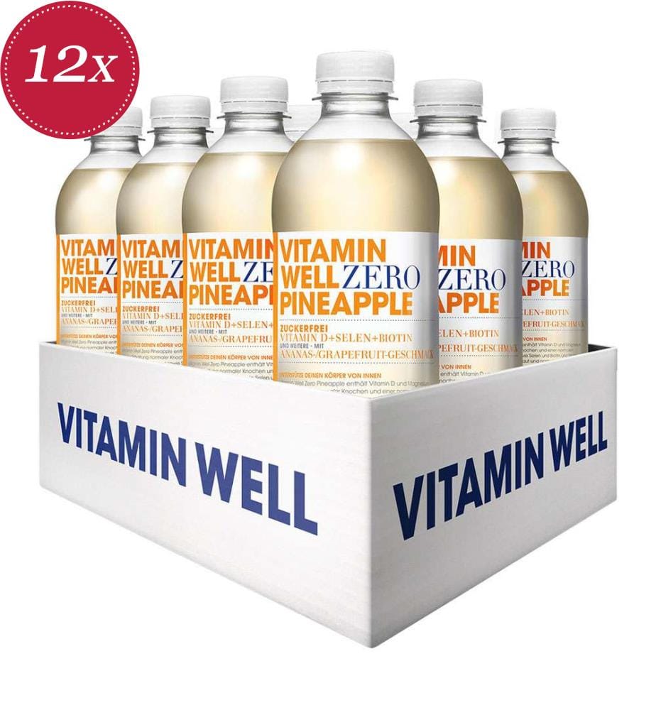 Vitamin Well Zero Pineapple - 12 x 50 cl