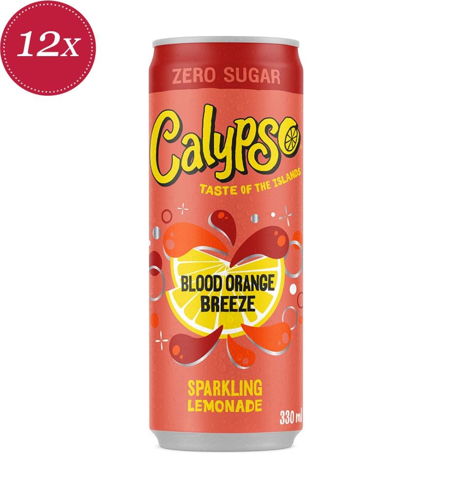 Lot de 12 Calypso Blood Orange Breeze Limonade Dose - 330ml