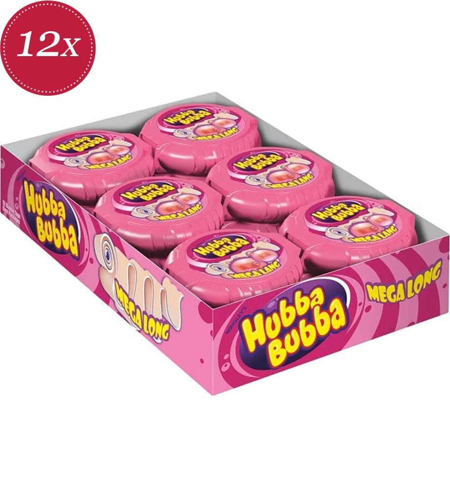 12x Hubba Bubba Fancy Fruit 1.8m reels - 56g