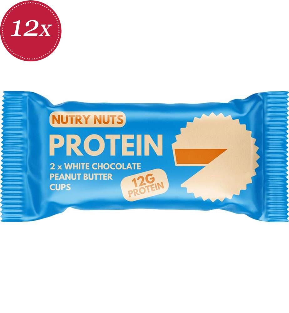 12x Nutry Nuts White Chocolate Peanut Butter Cups - 2x21g