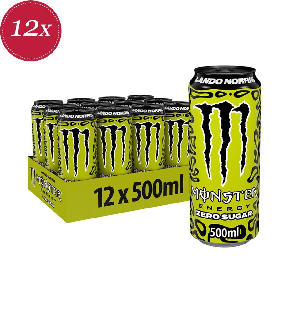 Pack of 12 Monster Lando Norris Zero cans - 500 ml