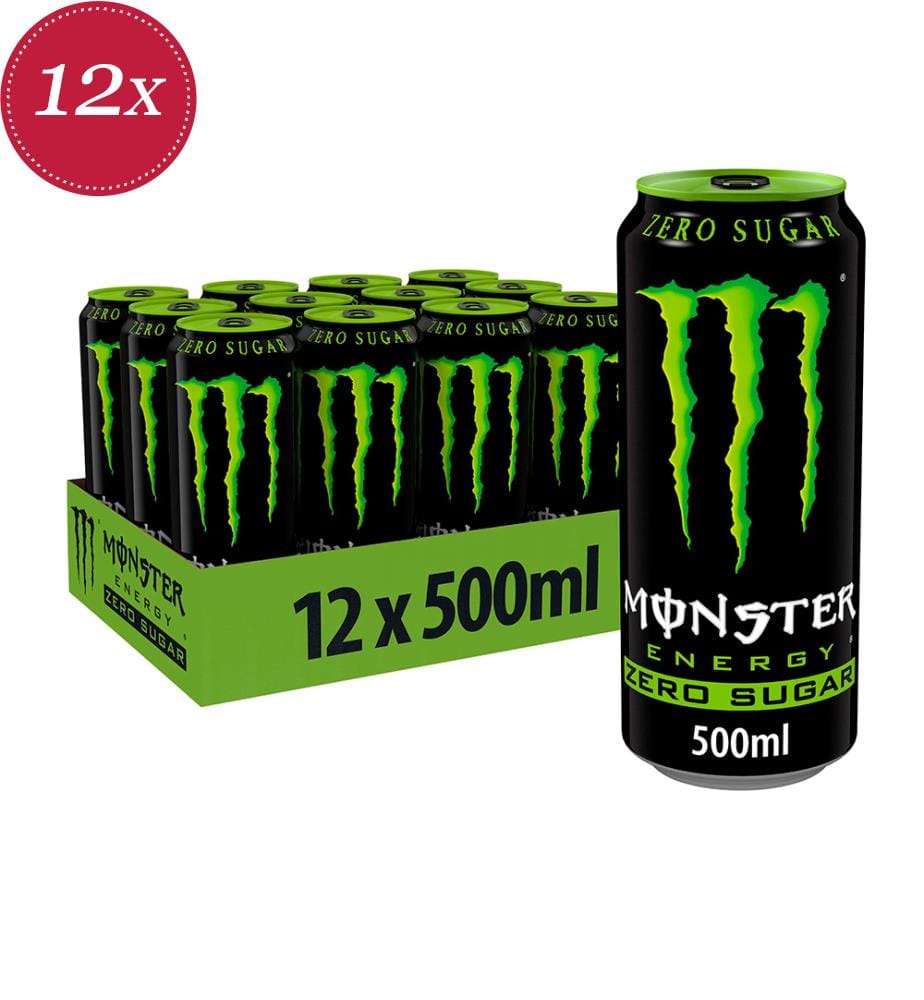 12x Monster Energy Zero Sugar - 500 ml