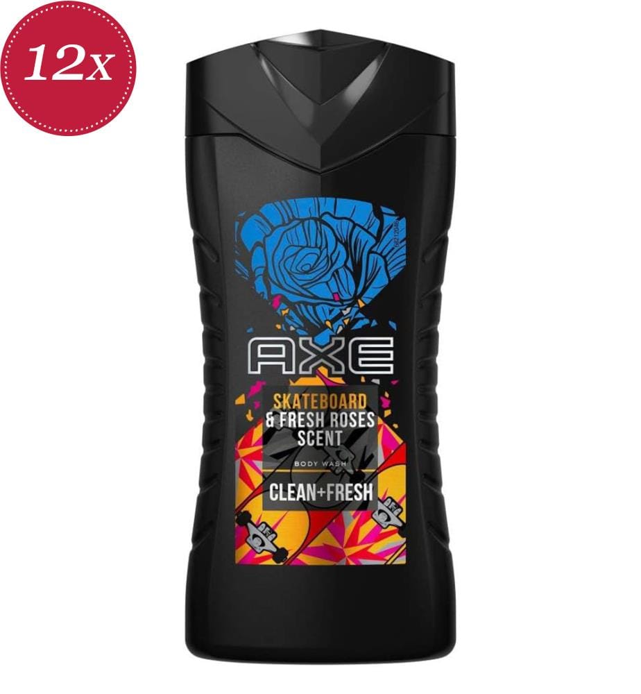 12x Duschgel Skateboard & Fresh Roses - 250 ml