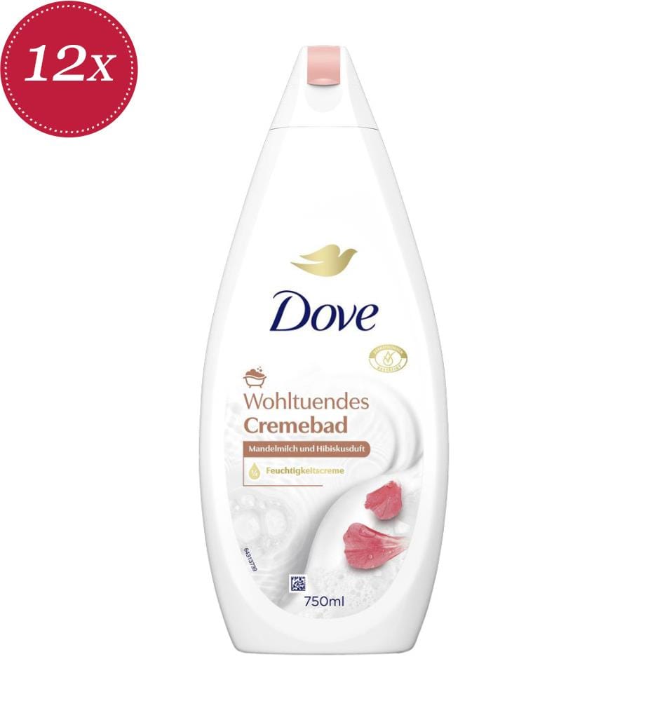 12x Cremebad Mandel & Hibiskus - 750 ml