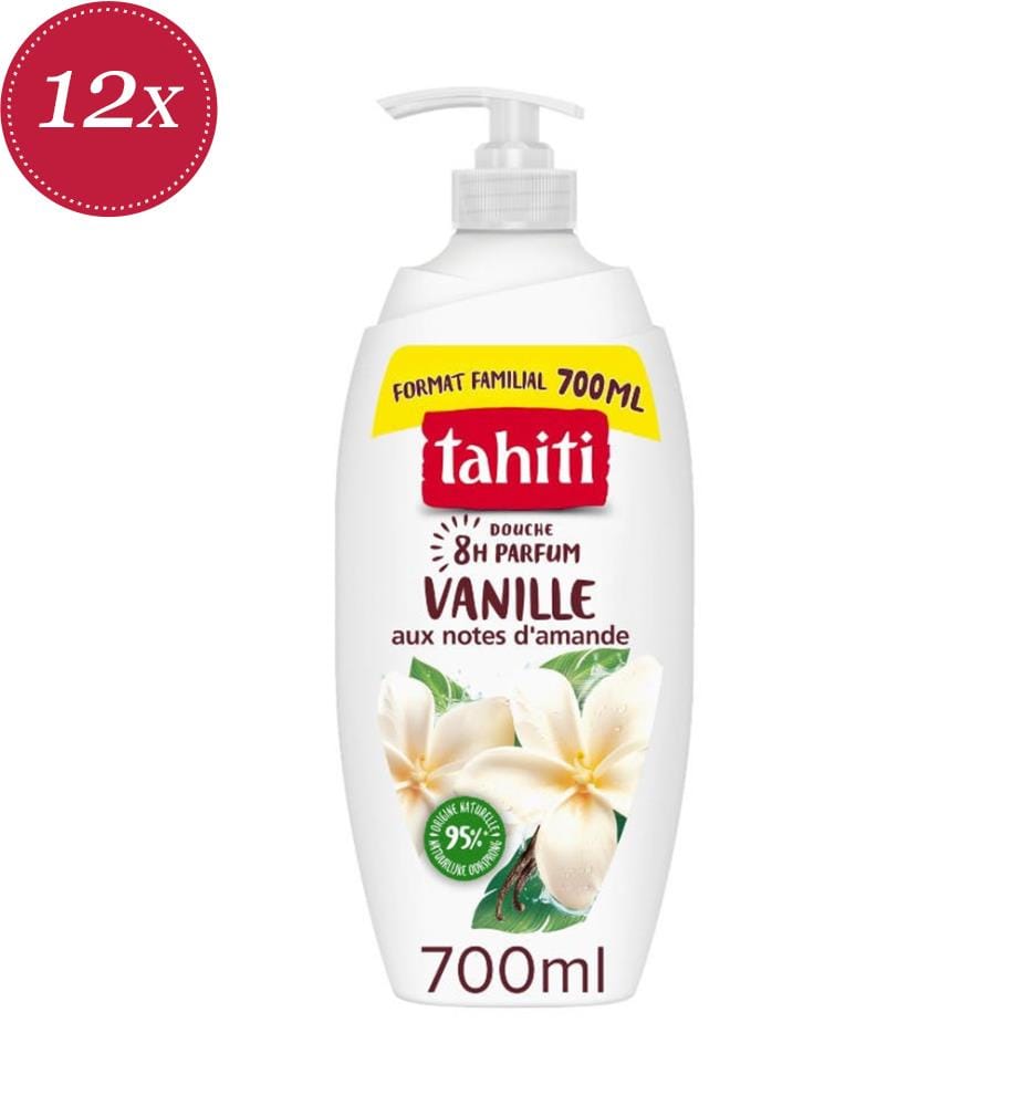 12x Duschöl 700 ml mit Pumpe – Vanille & Mandel