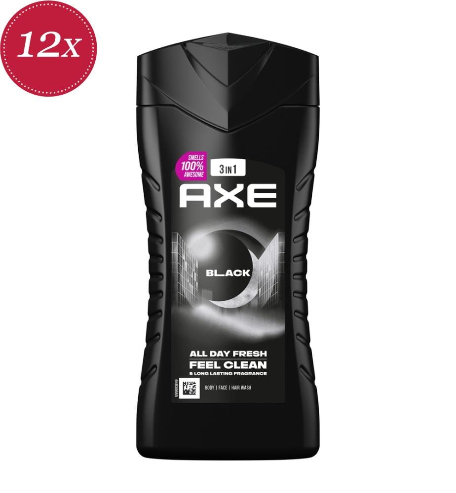 12x Gel Douche Black - 250 ml