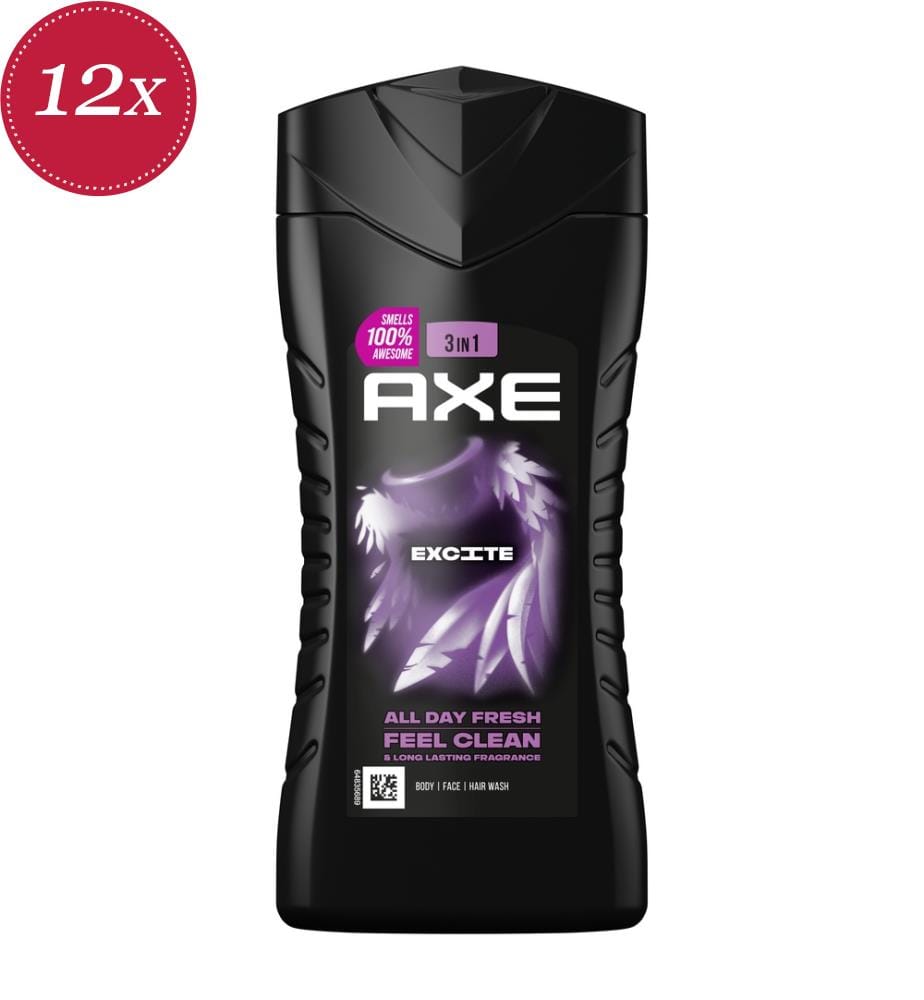 12x Gel Douche Excite - 250 ml