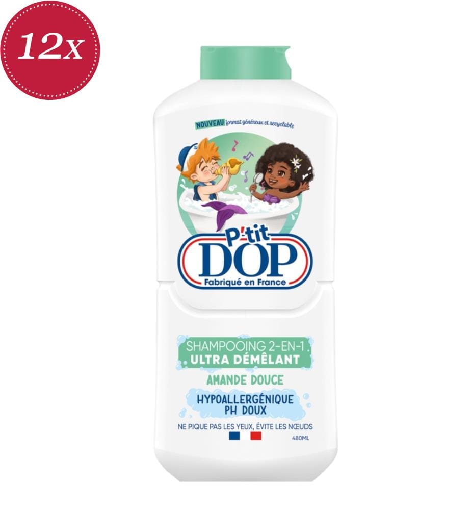 12x 2-in-1-Shampoo „Ultra Démêlant“ mit Süssmandel – 480 ml