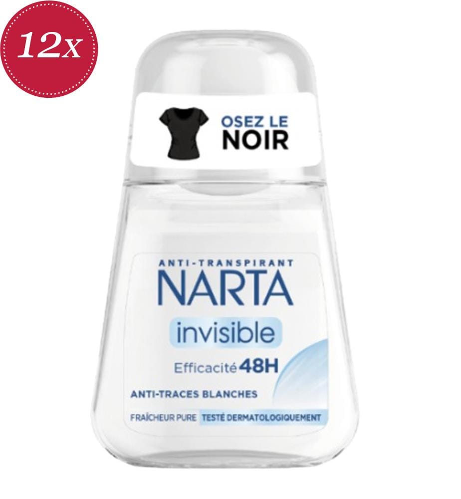 12x Roll-On 48 h – unsichtbar, hinterlässt keine Spuren, alkoholfrei – 50 ml
