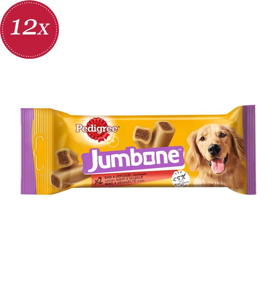 12x Pedigree Jumbone Large con carne di manzo - 180 g