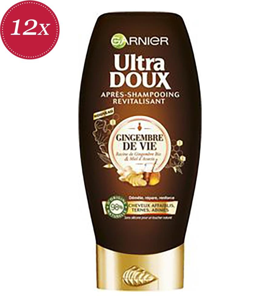 Lot de 12 Ultra Doux Après-Shampooing Revitalisant Gingembre de Vie - 200 ml