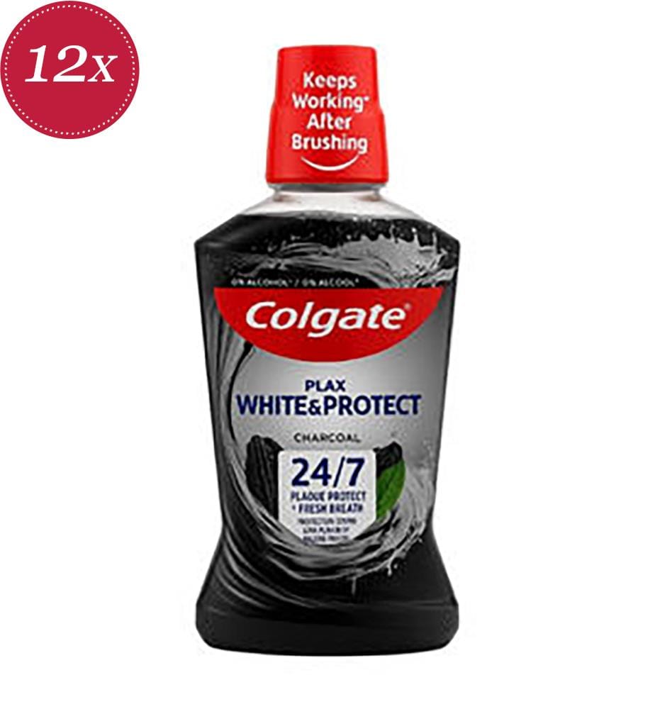 Lot de 12 Bain de Bouche - White + Charcoal Plax - 500 ml