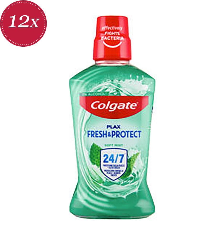 Lot de 12 Bain de Bouche Plax Soft Mint - 0 Alcohol - 500 ml