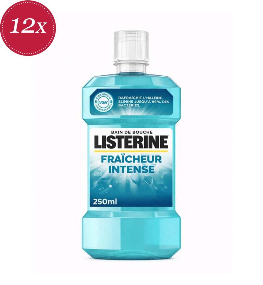 Lot de 12 Bains de Bouche Fraîcheur Intense - 250 ml