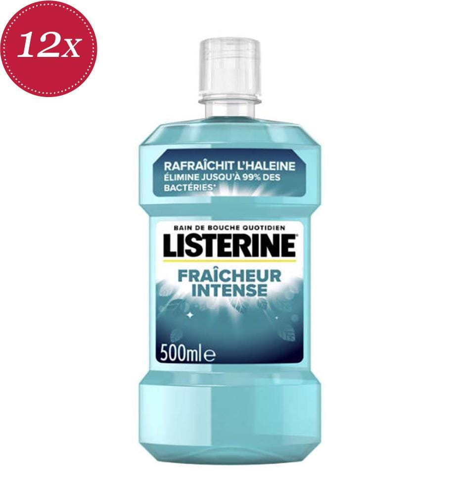 Lot de 12 Bains de Bouche Fraîcheur Intense - 500 ml