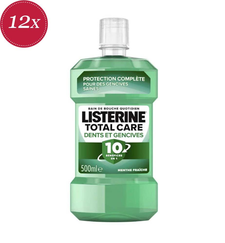 Lot de 12 Bains de Bouche Fraîcheur Menthe 10 In 1 Dents et Gencives - 500 ml