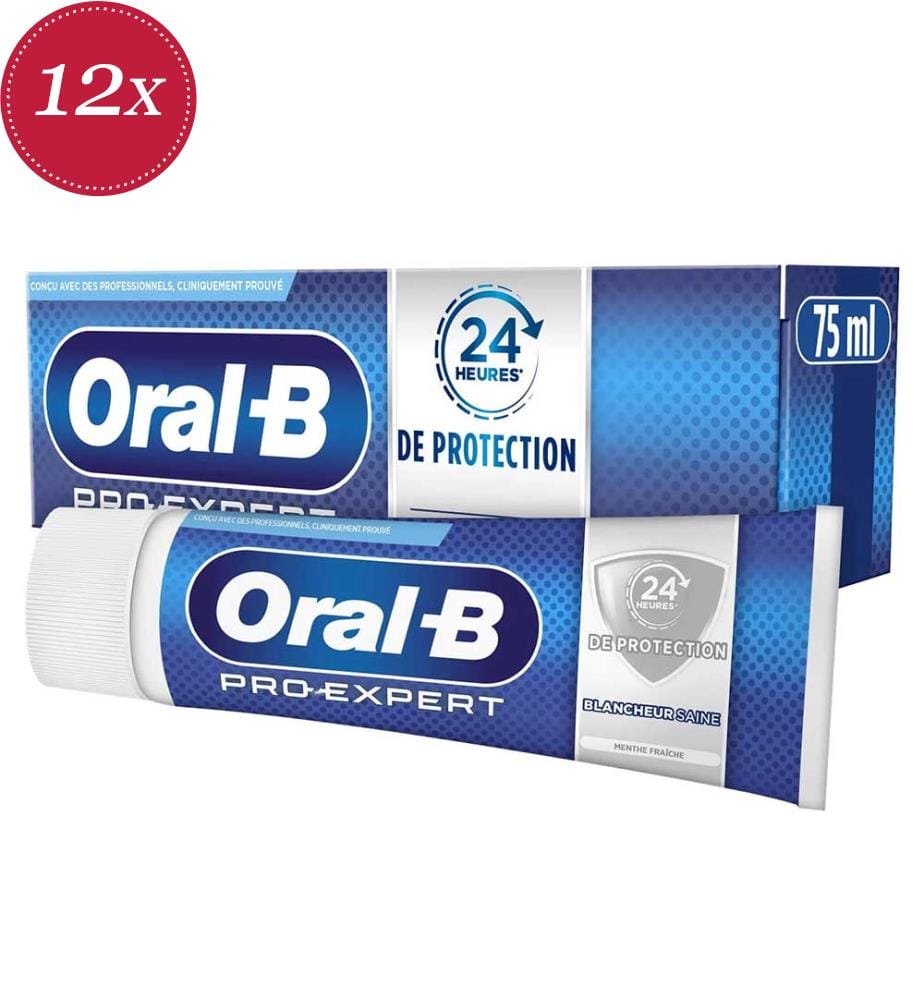 Lot de 12 Dentifrice Expert Blancheur Saine Menthe Fraiche - 75ml