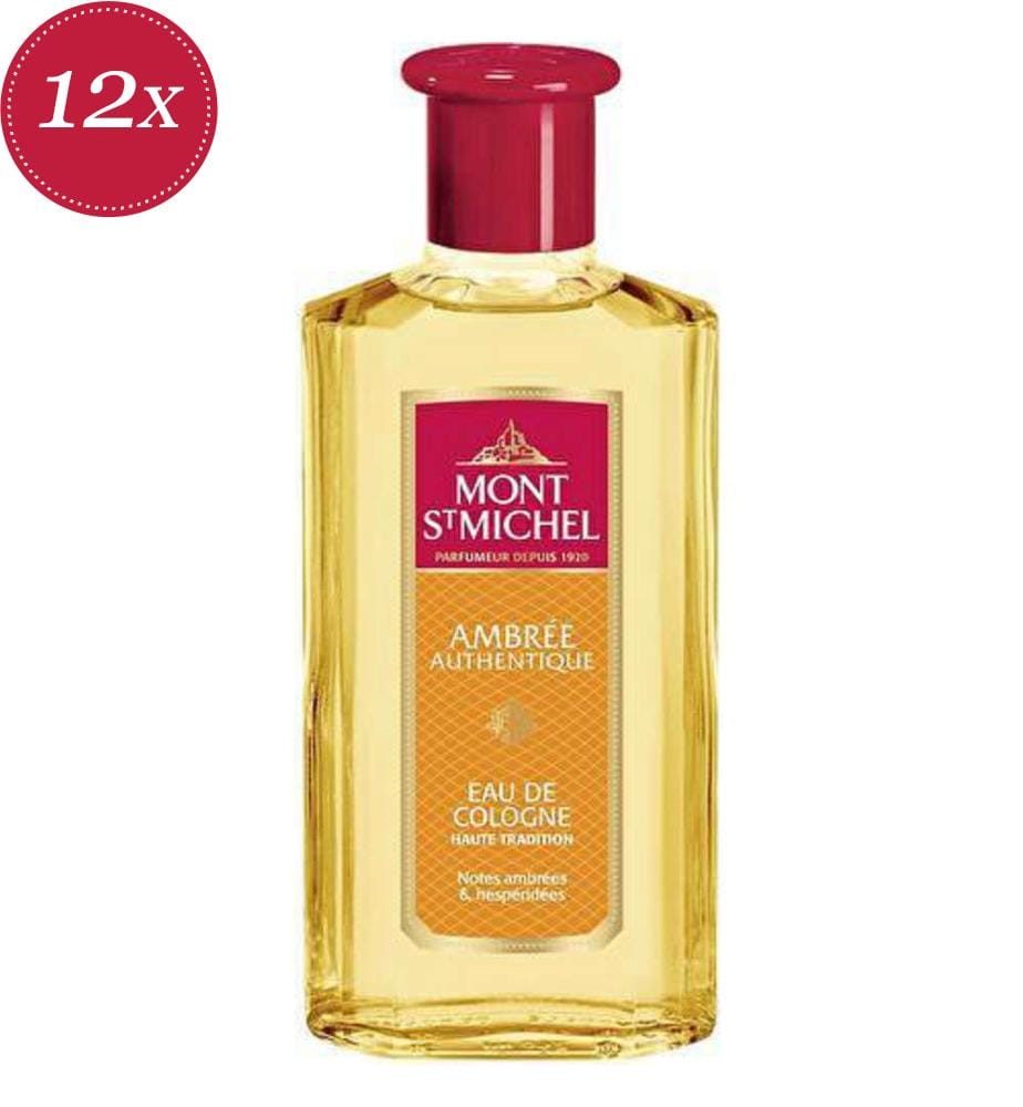 Lot de 12 Eaux de Cologne Ambre Authentique - 250 ml